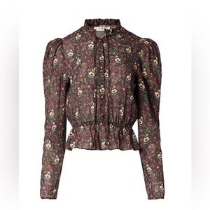 Joie Willow Cotton Top Chocolate Torte Multi Size M